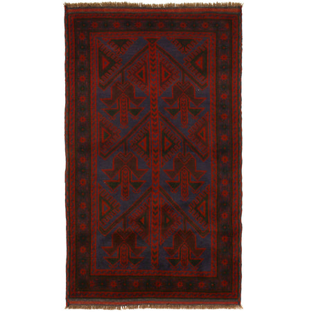 Traditional Baloch Rug 4' 0" x 6' 5" ft / 123 x 196 cm - No. W14230