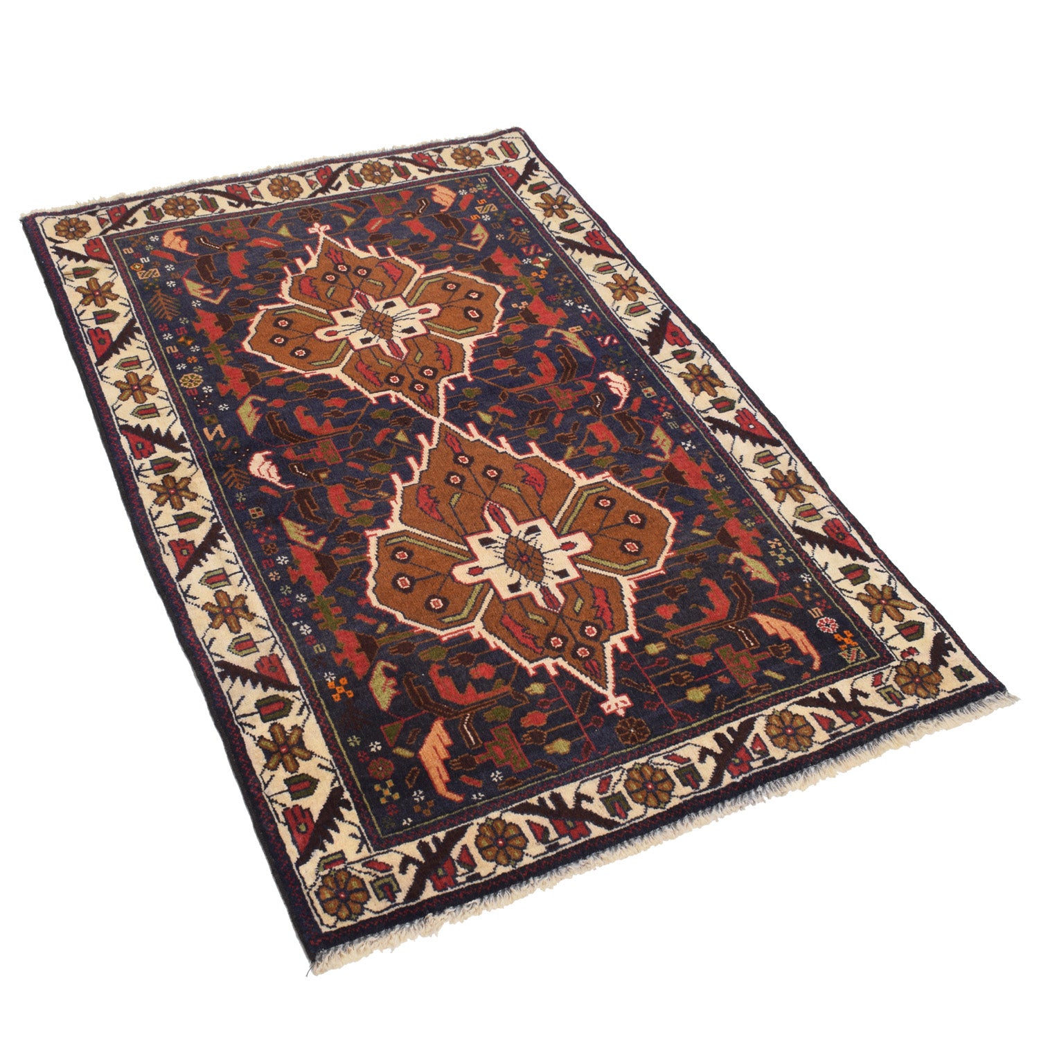 Baluch Small Size Rug 2' 10" x 4' 4" ft / 85 x 131 cm - No. W14743
