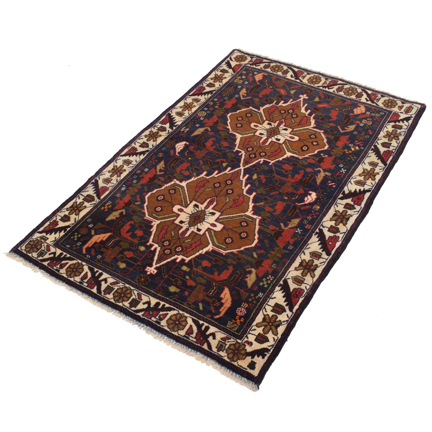 Baluch Small Size Rug 2' 10" x 4' 4" ft / 85 x 131 cm - No. W14743