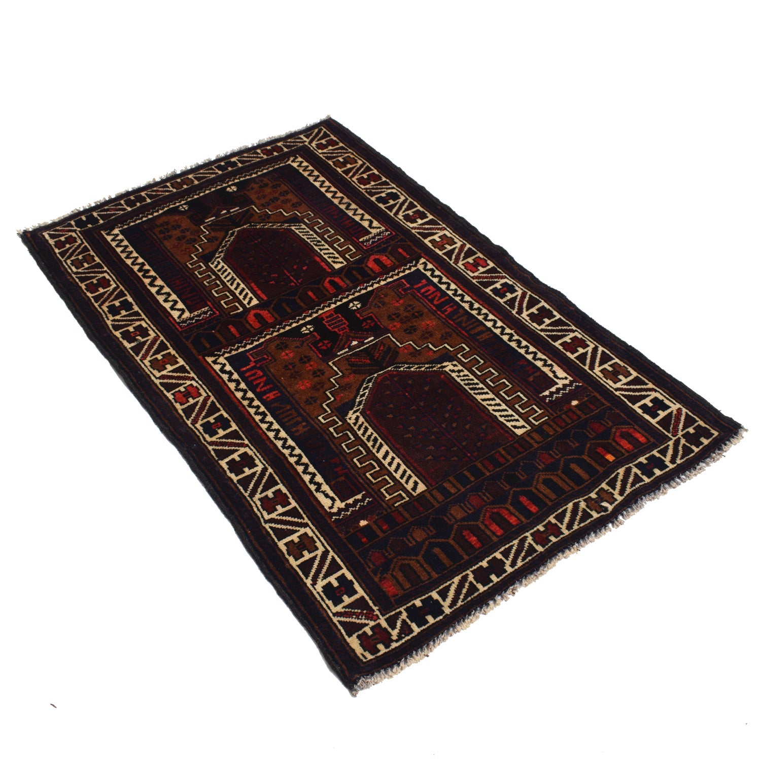 Muslim Prayer Rug 2' 7" x 4' 2" ft / 80 x 128 cm - No. W14749