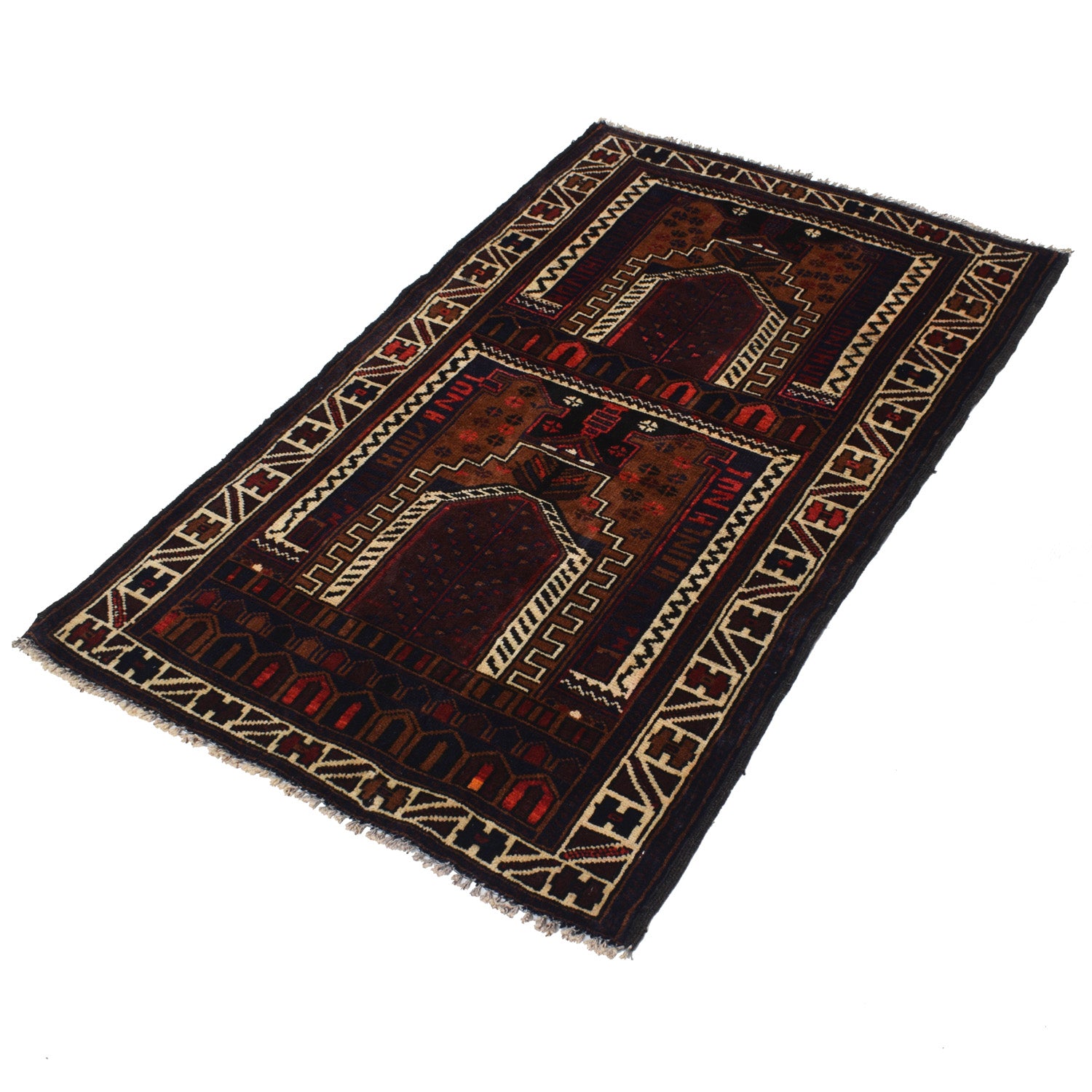 Muslim Prayer Rug 2' 7" x 4' 2" ft / 80 x 128 cm - No. W14749
