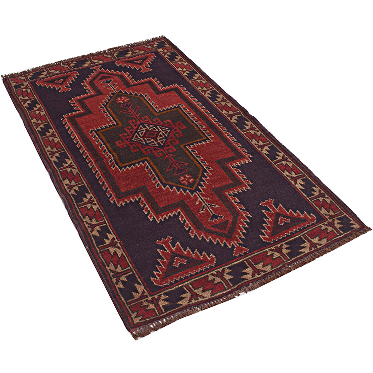 Traditional Baloch Rug 2' 12" x 5' 2" ft / 91 x 157 cm - No. W14926