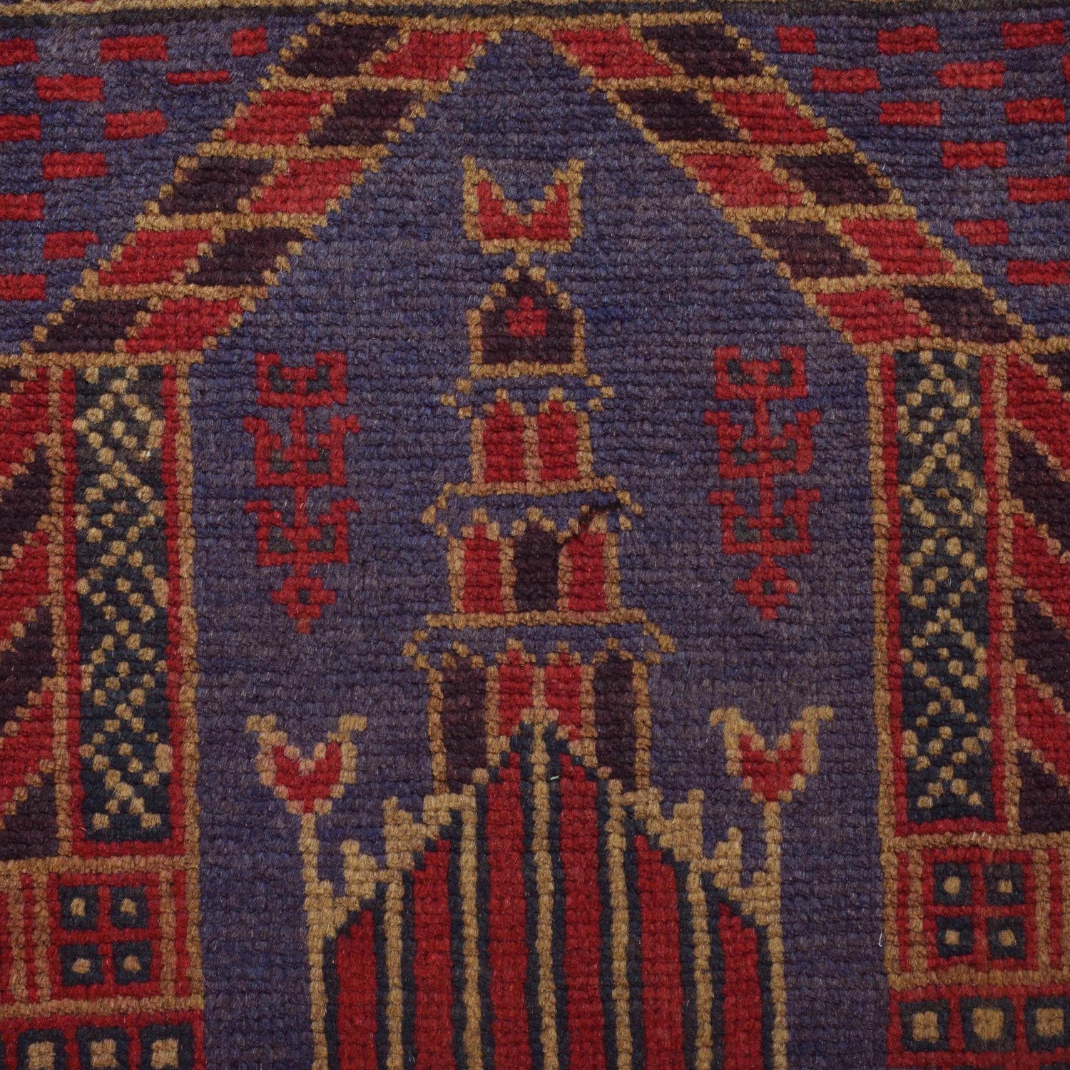 Handmade Prayer Rug 3' 0" x 4' 9" ft / 91 x 145 cm - W15044