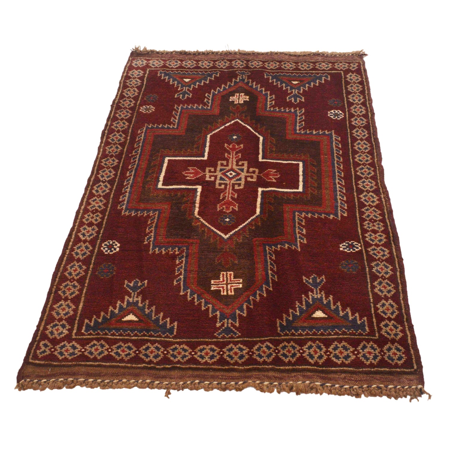 Traditional Baloch Rug 2' 10" x 4' 6" ft / 86 x 137 cm - No. W15065