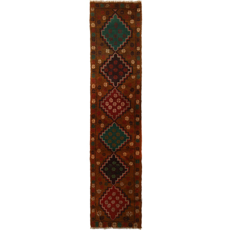 Afghan Baluchi Hallway Runner 2' 0" x 9' 7" ft / 62 x 292 cm - No. W16720