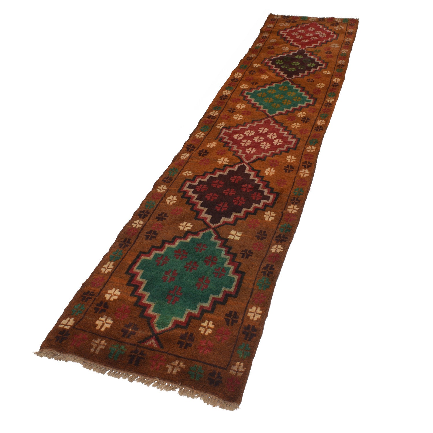 Afghan Baluchi Hallway Runner 2' 0" x 9' 7" ft / 62 x 292 cm - No. W16720