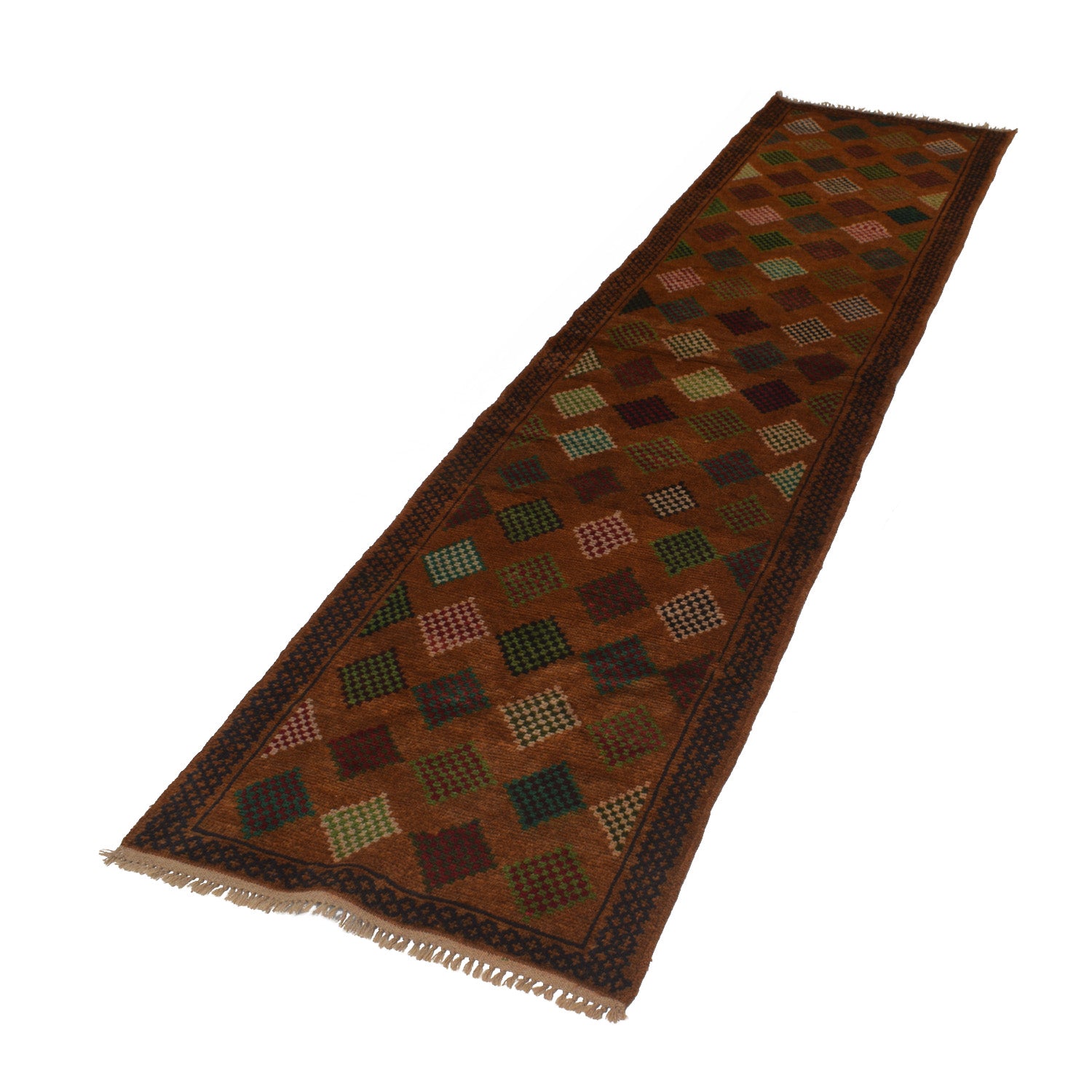 Afghan Baluchi Hallway Runner 2' 4" x 9' 6" ft / 72 x 290 cm - No. W16725