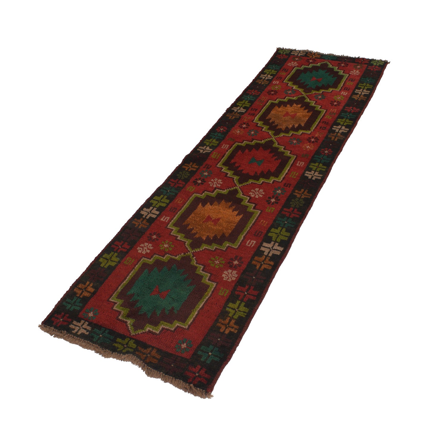 Traditional Handwoven Baluch Runner 2' 0" x 6' 7" ft / 61 x 200 cm - No. W16728