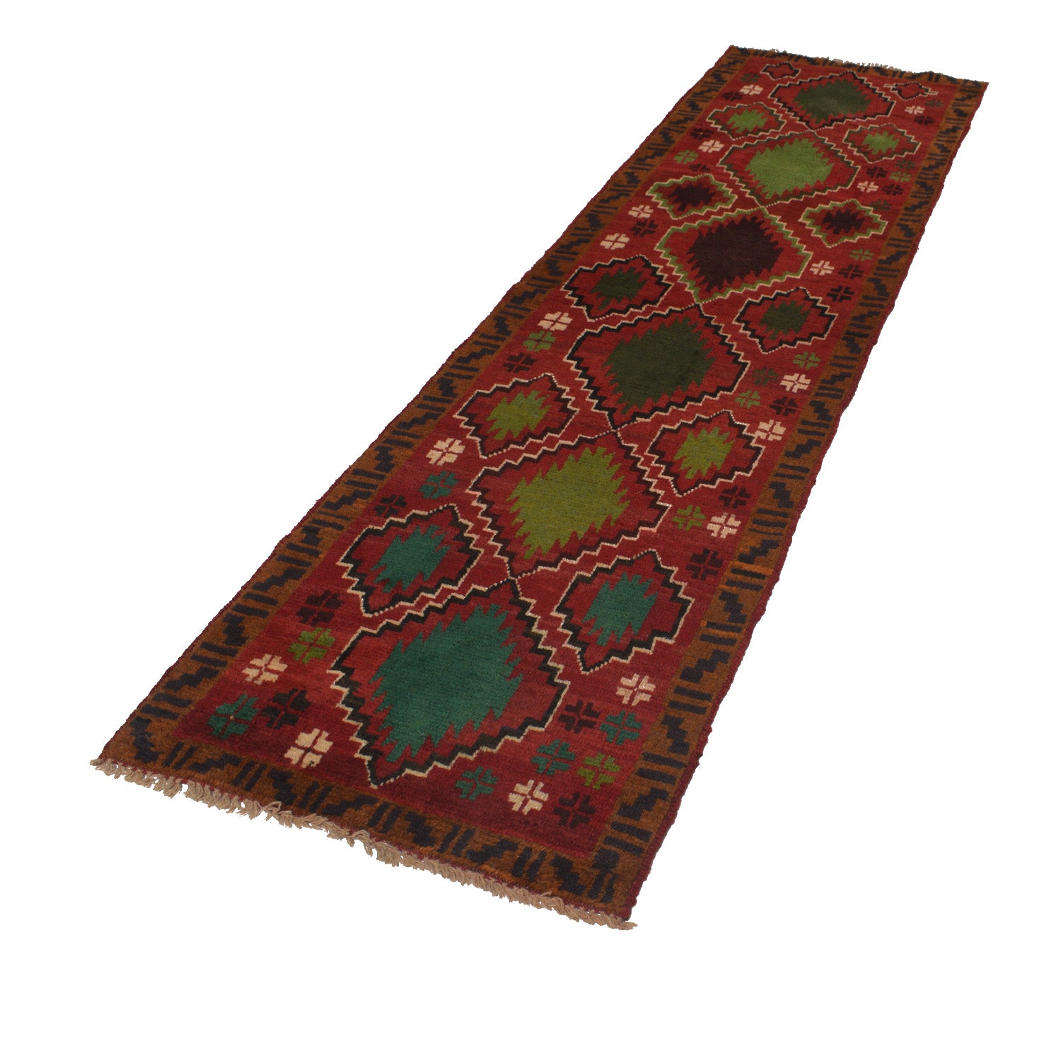 Afghan Baluchi Hallway Runner 2' 6" x 9' 3" ft / 77 x 283 cm - No. W16729