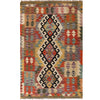 Handmade Turkish Design Wool Kilim 3' 5" x 5' 3" ft / 103 x 160 cm - No. W16760