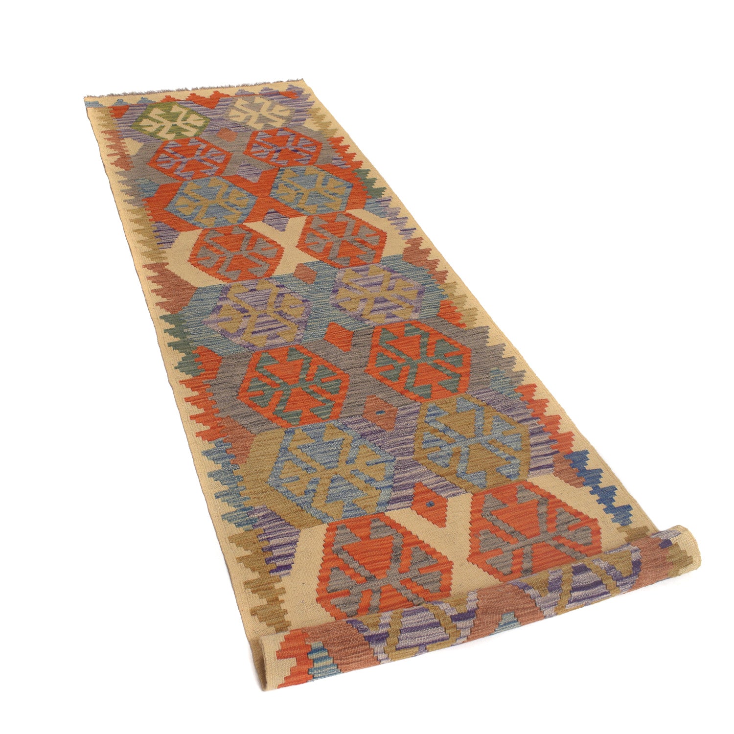 Hand Made Afghan Kilim Runner 2' 8" x 9' 9" ft / 82 x297 cm - No. W16852