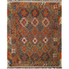 Hand Woven Wool Kelim 5' 1" x 6' 3" ft / 155 x 200 cm - No. W16856