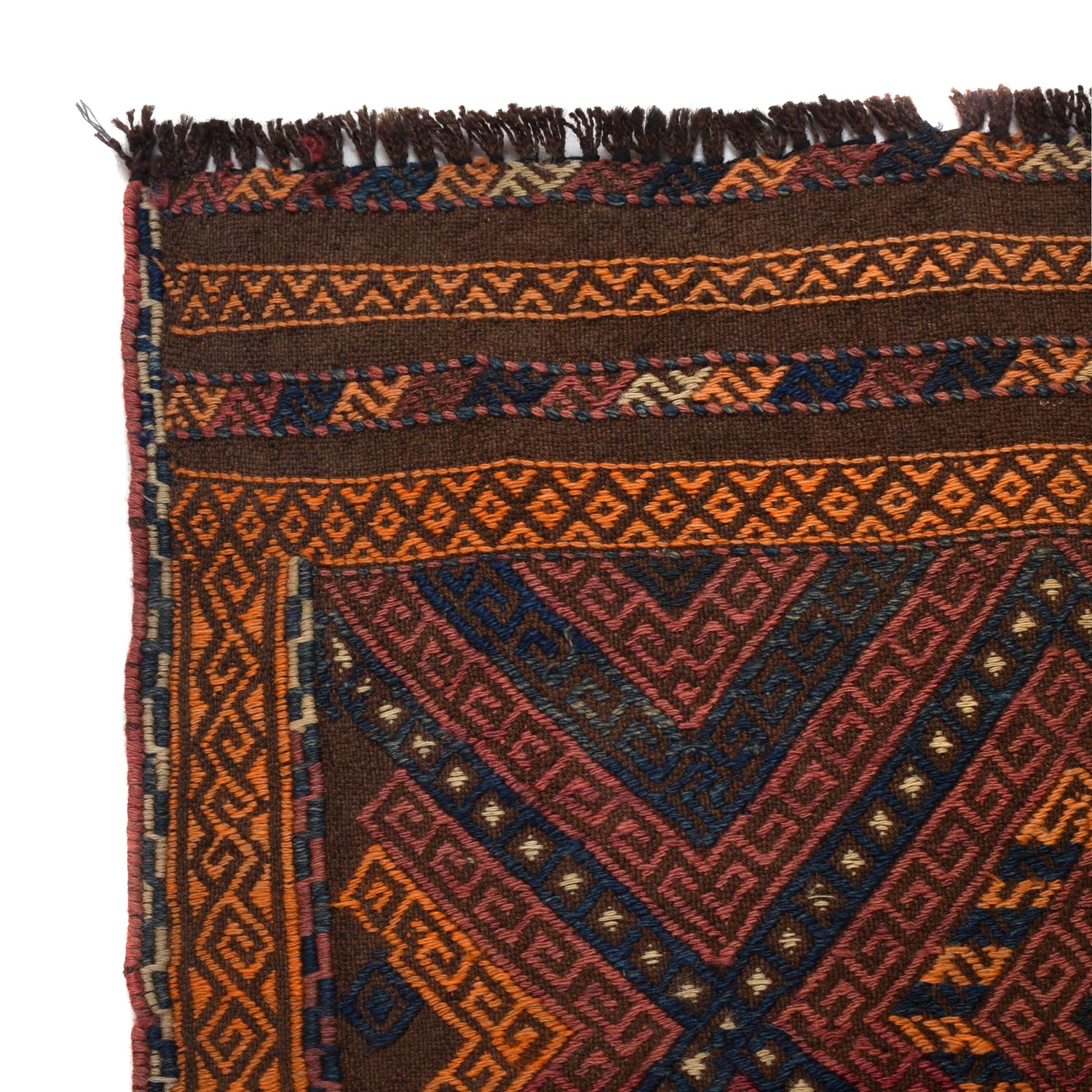 Handmade Flatweave Kilim Runner 1' 10" x 6' 7" ft / 55 x 200 cm - No. W17008