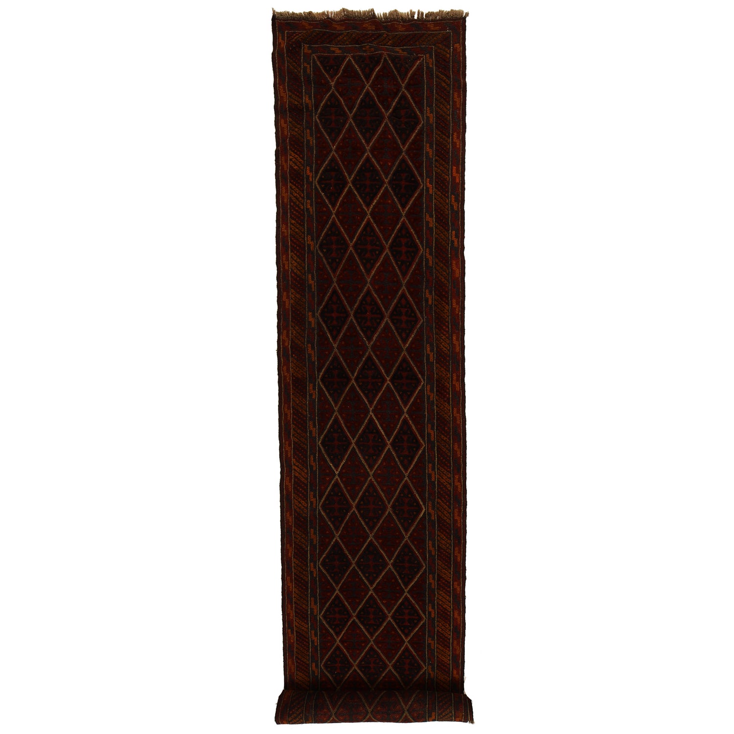 Handmade Mushwani Runner Rug 2' 5" x 11' 8" ft / 74 x 356 cm - No. W17009