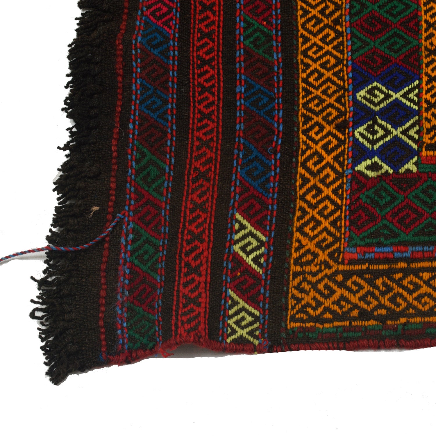 Hand Woven Flat Weave Kilim Runner 2' 3" x 9' 0" ft / 71 x 275 cm - No. W17055