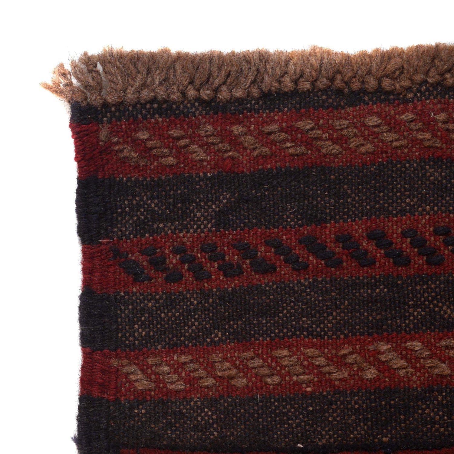 Red Mashwani Short Runner 1' 10" x 7' 9" ft / 56 x 237 cm - No. W17077