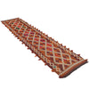 Hand Woven Flat Weave Kilim Runner 2' 5" x 10' 0" ft / 73 x 304 cm - No. W17097