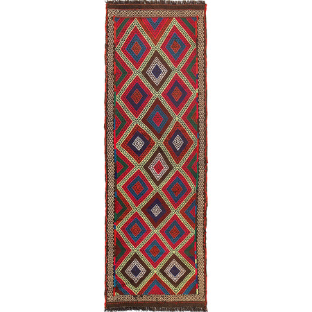 Short Kilim Runner 2' 2" x 6' 7" ft / 65 x 201 cm - No. W17098