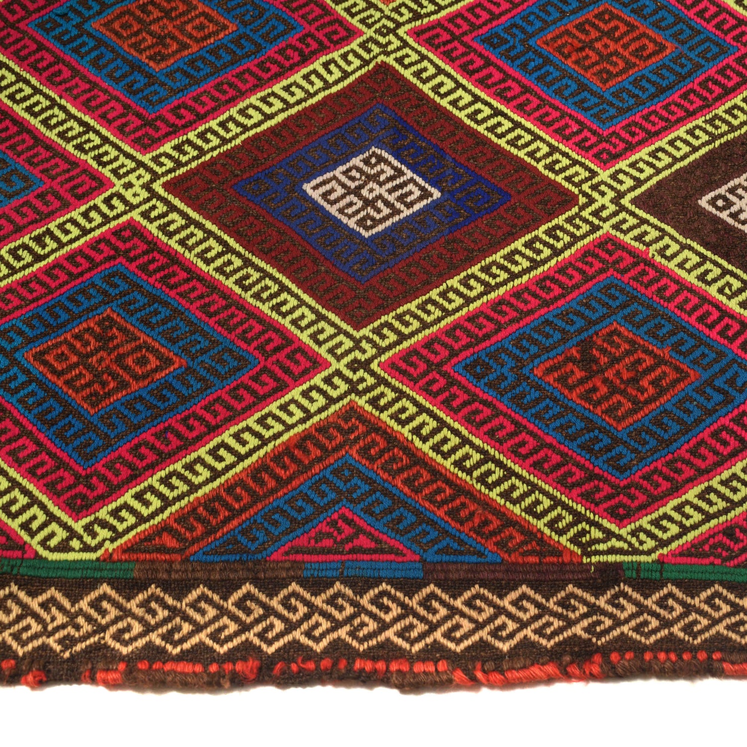 Short Kilim Runner 2' 2" x 6' 7" ft / 65 x 201 cm - No. W17098