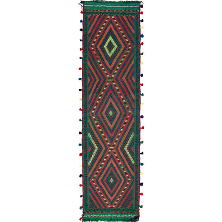 Handmade Suzani Kilim Runner 2' 1" x 8' 4" ft / 64 x 254 cm - No. W17100