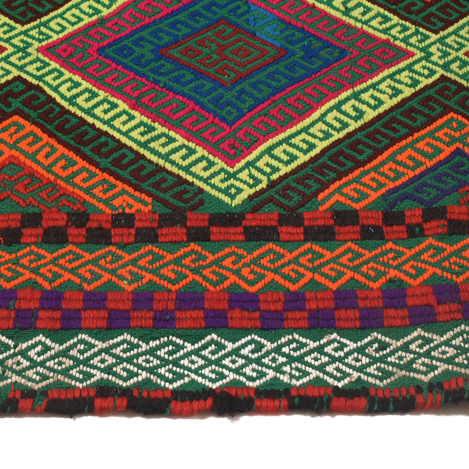 Short Kilim Runner 2' 1" x 6' 9" ft / 64 x 207 cm - No. W17101