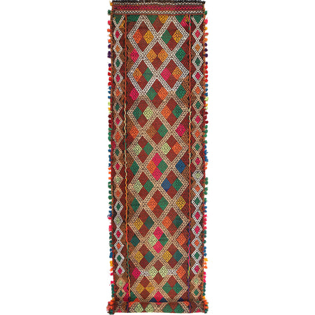 Handmade Flatweave Kilim Runner 2' 6" x 10' 3" ft / 75 x 312 cm - No. W17109