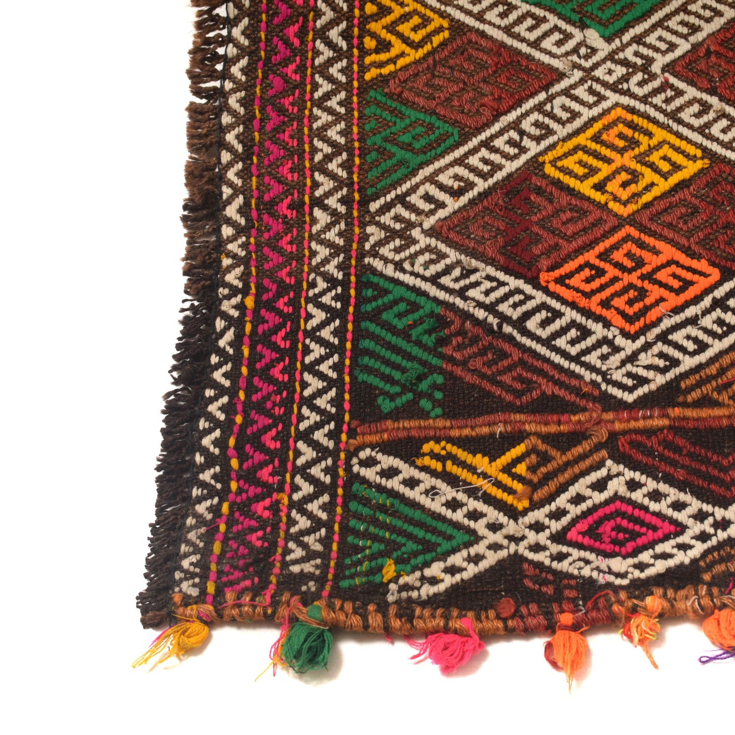 Handmade Flatweave Kilim Runner 2' 6" x 10' 3" ft / 75 x 312 cm - No. W17109