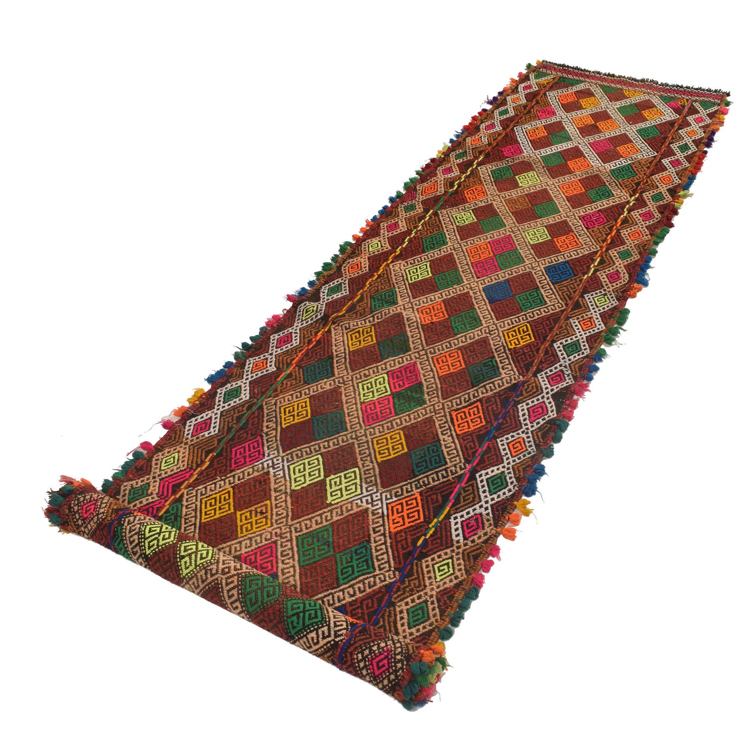 Handmade Flatweave Kilim Runner 2' 6" x 10' 3" ft / 75 x 312 cm - No. W17109