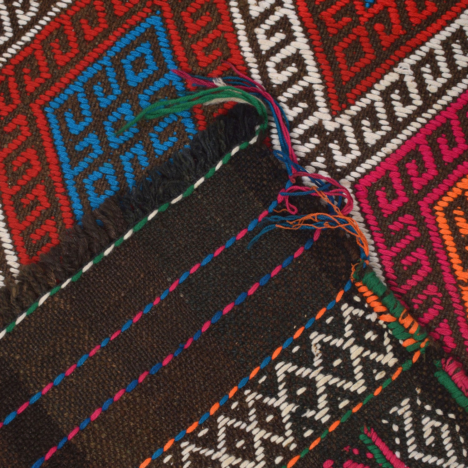 Handmade Flatweave Kilim Runner 2' 5" x 10' 11" ft / 74 x 334 cm - No. W17110