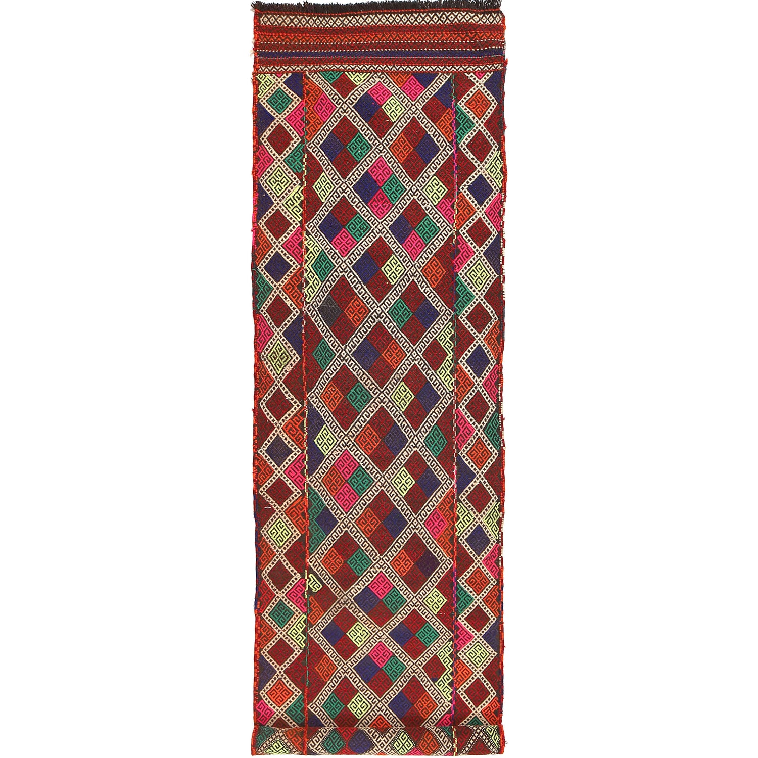 Handmade Flatweave Kilim Runner 2' 4" x 9' 11" ft / 72 x 303 cm - No. W17112