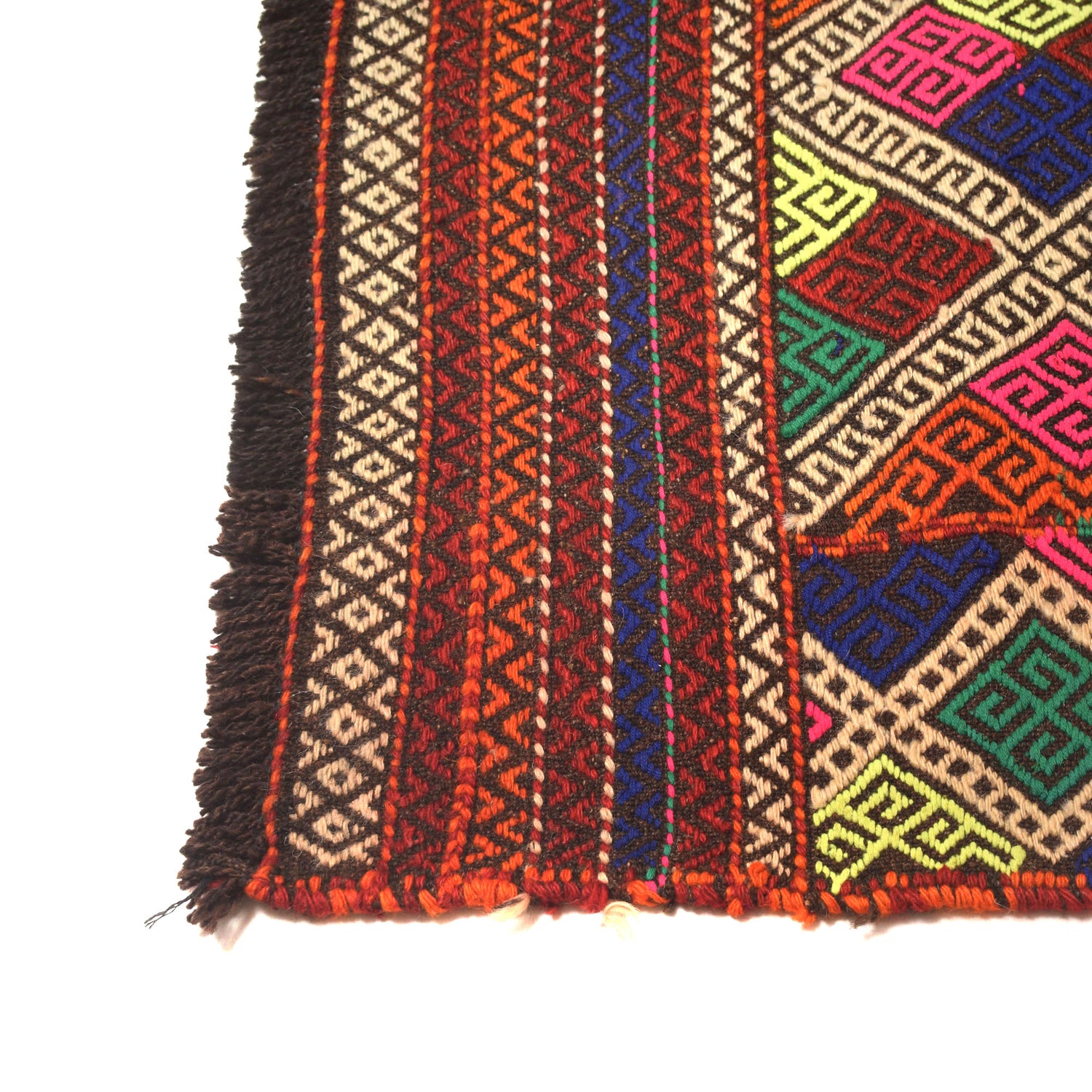 Handmade Flatweave Kilim Runner 2' 4" x 9' 11" ft / 72 x 303 cm - No. W17112