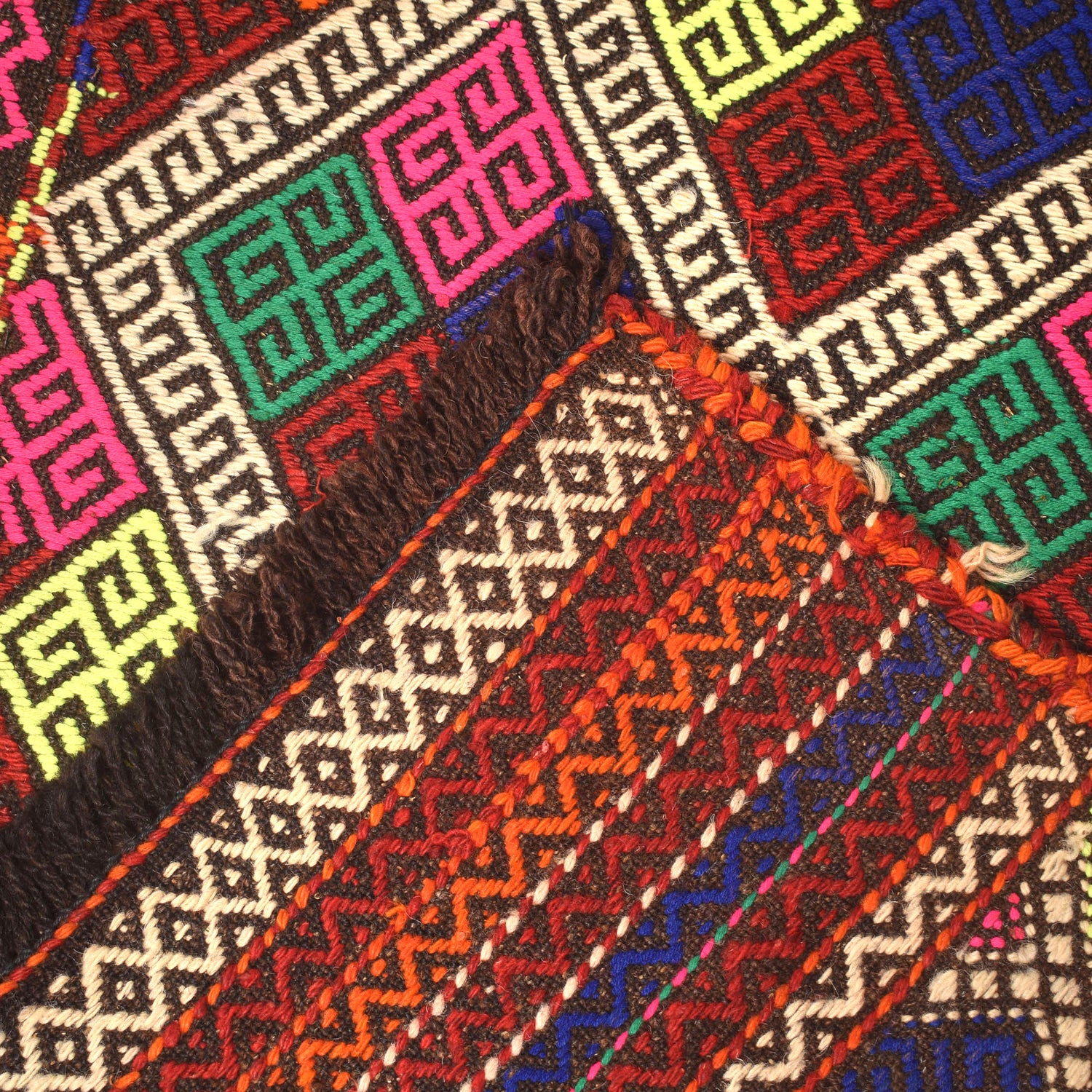 Handmade Flatweave Kilim Runner 2' 4" x 9' 11" ft / 72 x 303 cm - No. W17112