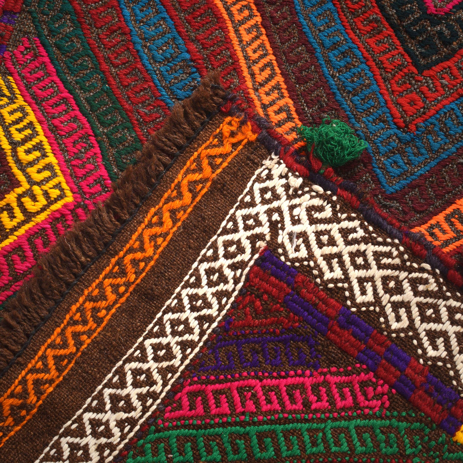 Handmade Flatweave Kilim Runner 2' 7" x 8' 11" ft / 78 x 271 cm - No. W17113