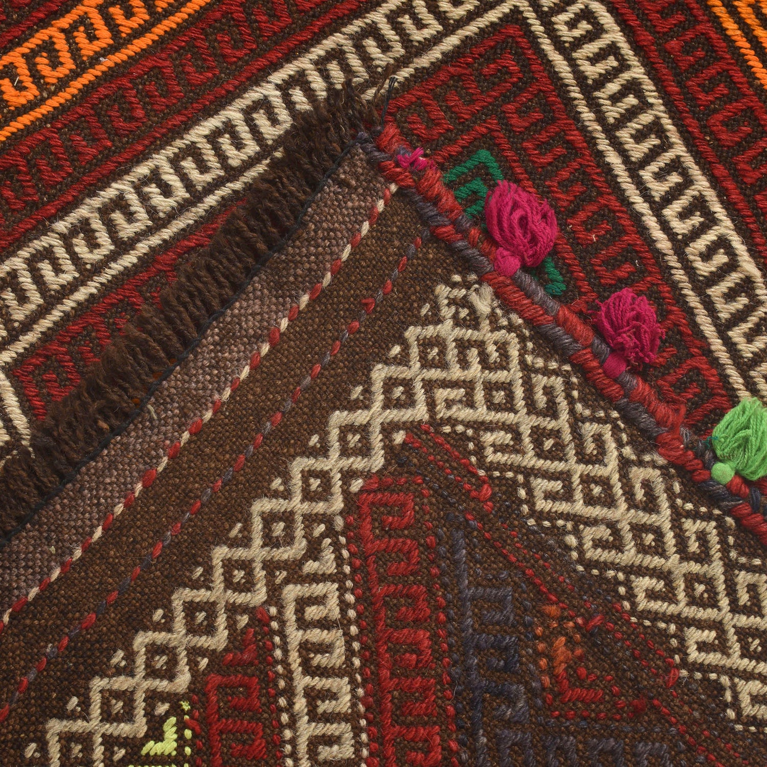 Handmade Flatweave Kilim Runner 2' 2" x 9' 1" ft / 65 x 277 cm - No. W17116