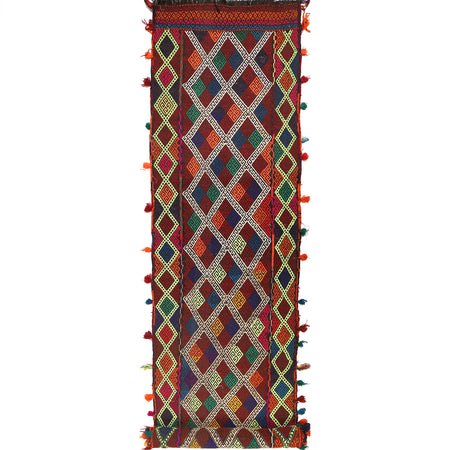 Hand Knotted Suzuni Kelim Runner 2' 6" x 10' 6" ft / 75 x 319 cm - No. W17127