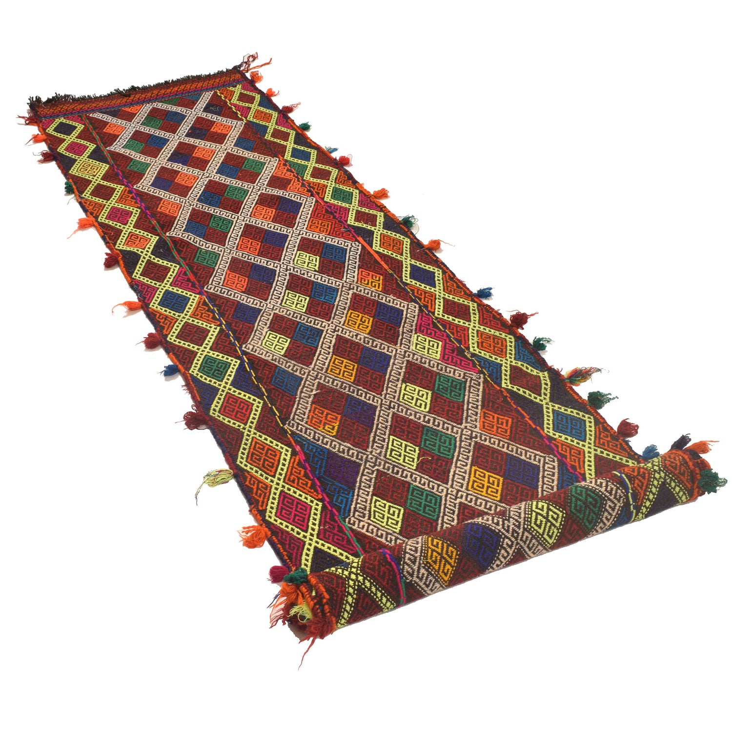 Hand Knotted Suzuni Kelim Runner 2' 6" x 10' 6" ft / 75 x 319 cm - No. W17127