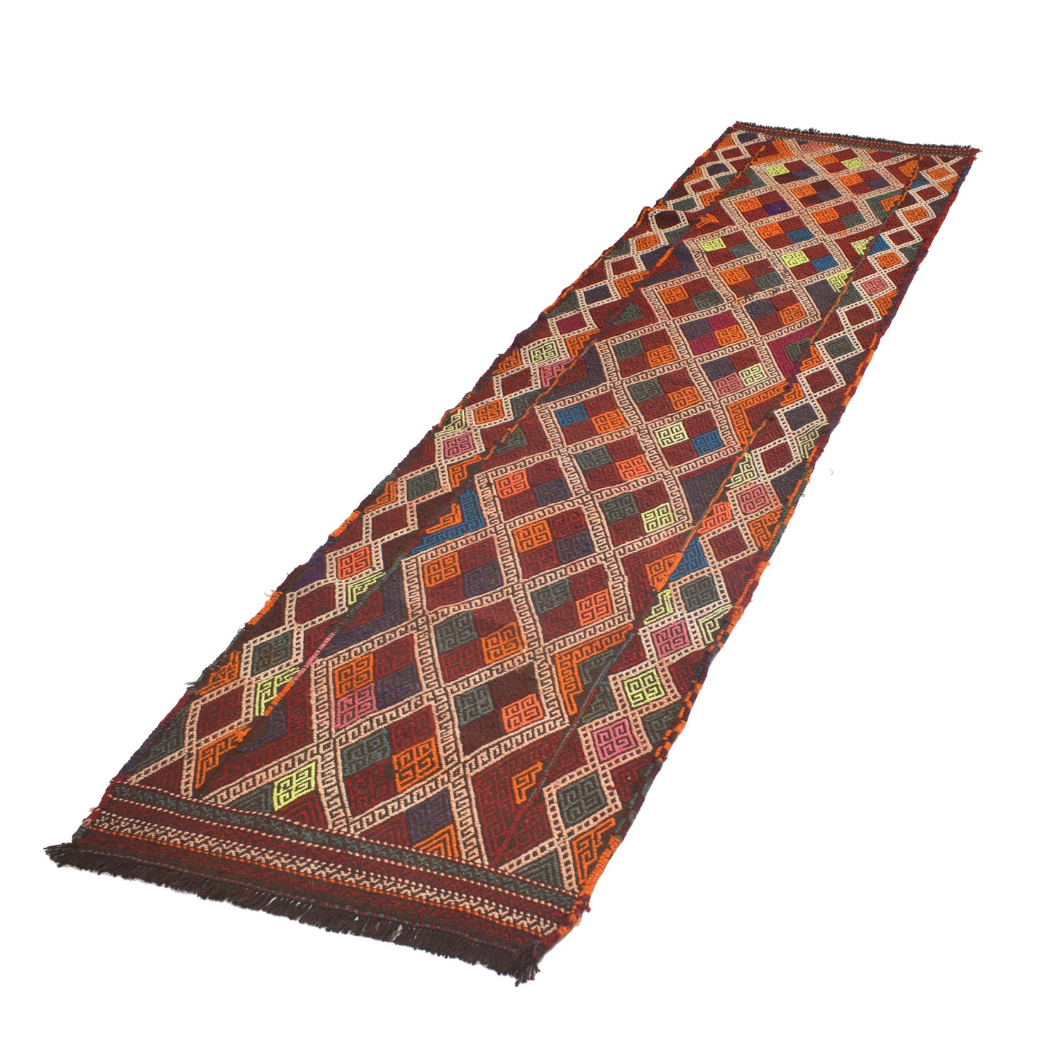 Handmade Suzani Kilim Runner 2' 5" x 8' 8" ft / 73 x 263 cm - No. W17128