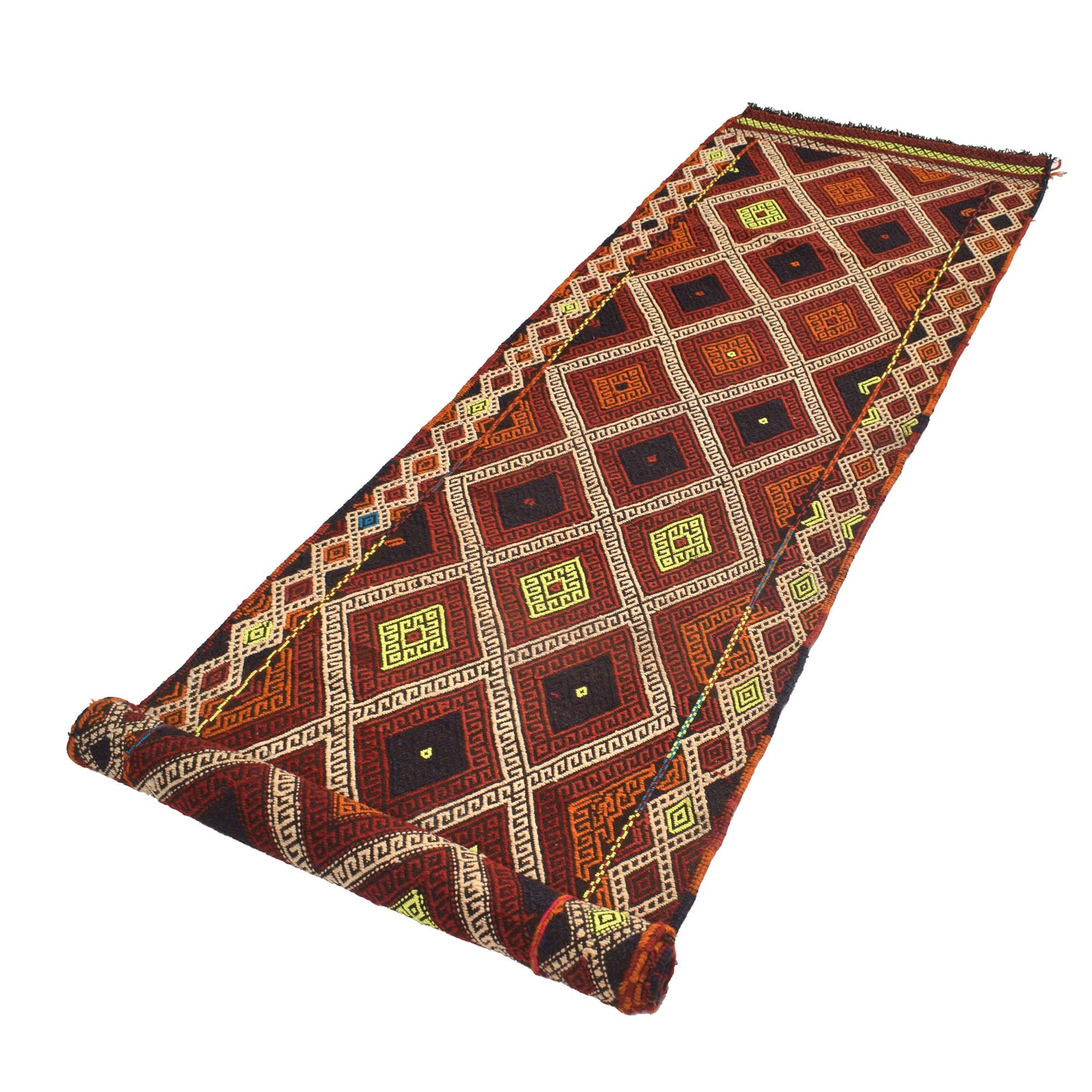 Hand Knotted Suzuni Kelim Runner 2' 8" x 10' 8" ft / 82 x 325 cm - No. W17130