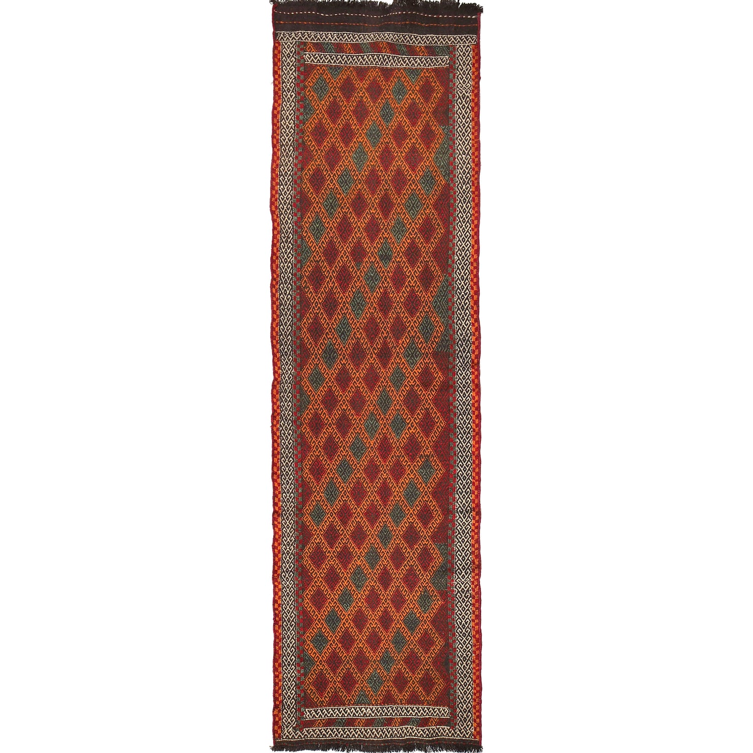 Hand Knotted Suzuni Kelim Runner 2' 6" x 9' 2" ft / 75 x 279 cm - No. W17135