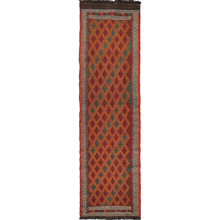 Hand Knotted Suzuni Kelim Runner 2' 6" x 9' 2" ft / 75 x 279 cm - No. W17135
