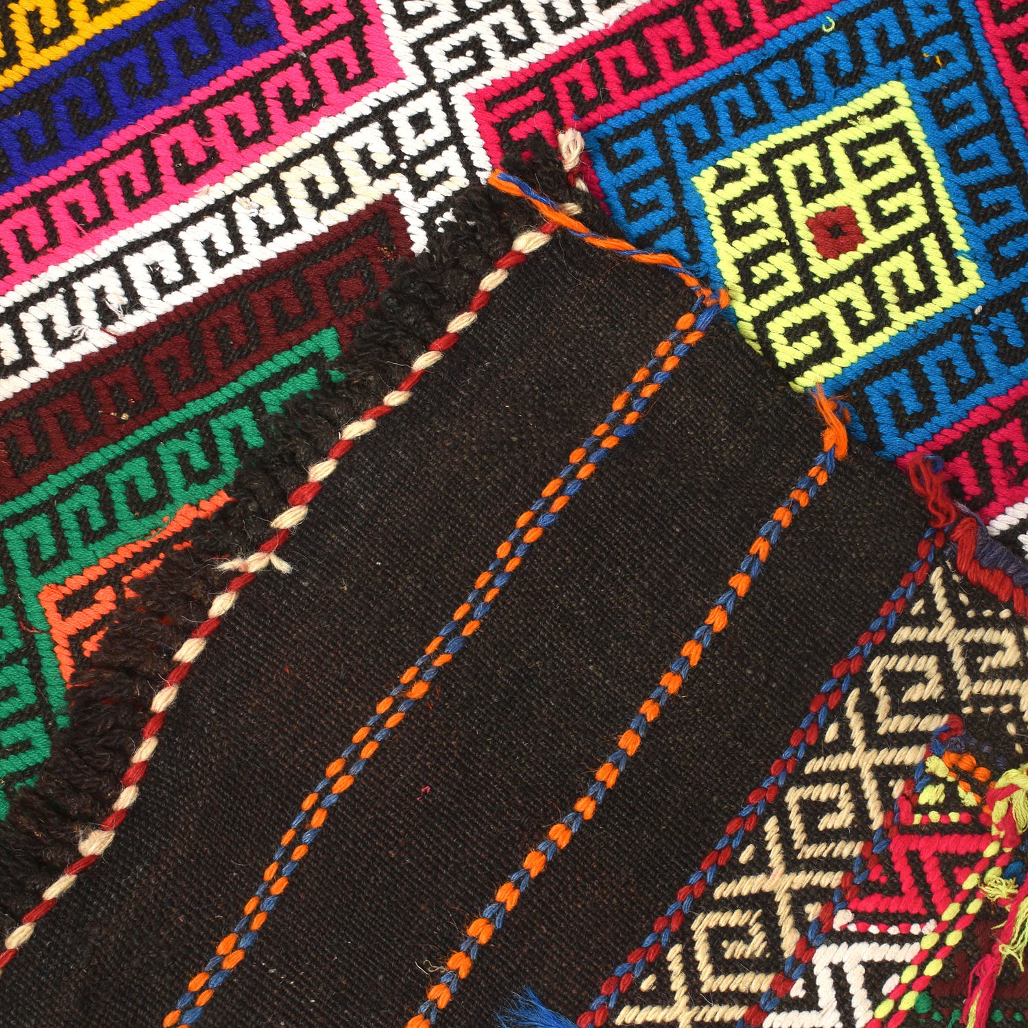 Hand Knotted Suzuni Kelim Runner 2' 7" x 10' 10" ft / 79 x 331 cm - No. W17139