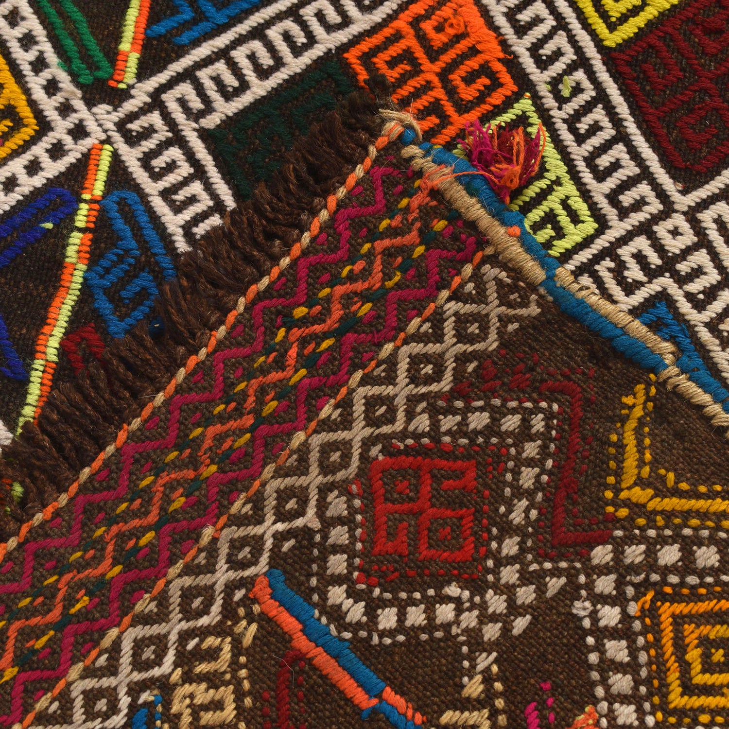 Handmade Suzani Kilim Runner 2' 4" x 8' 6" ft / 70 x 260 cm - No. W17140