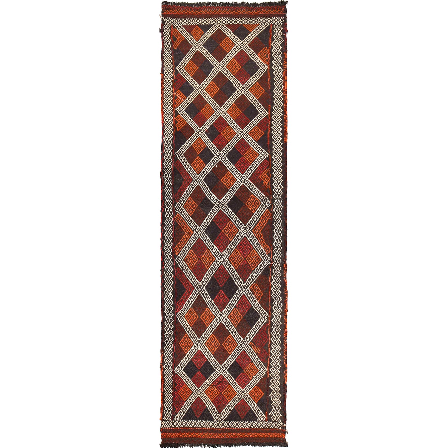 Hand Knotted Suzuni Kelim Runner 2' 5" x 8' 10" ft / 74 x 268 cm - No. W17142
