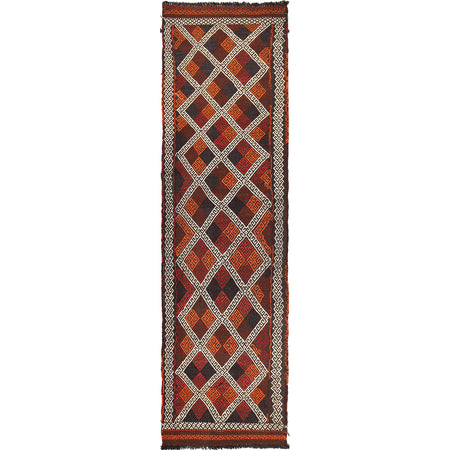Hand Knotted Suzuni Kelim Runner 2' 5" x 8' 10" ft / 74 x 268 cm - No. W17142
