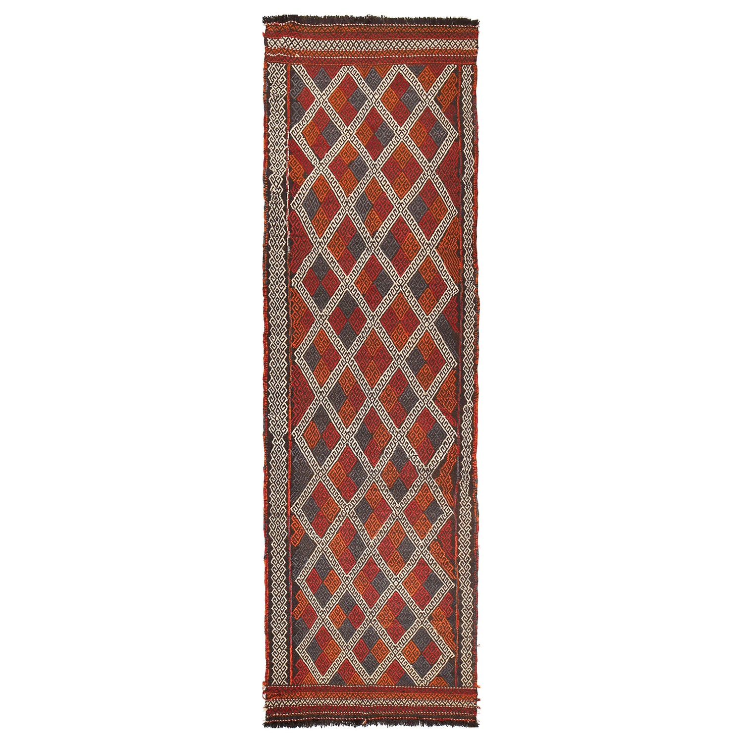Hand Knotted Suzuni Kelim Runner 2' 9" x 9' 6" ft / 85 x 290 cm - No. W17143