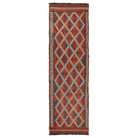 Hand Knotted Suzuni Kelim Runner 2' 9" x 9' 6" ft / 85 x 290 cm - No. W17143