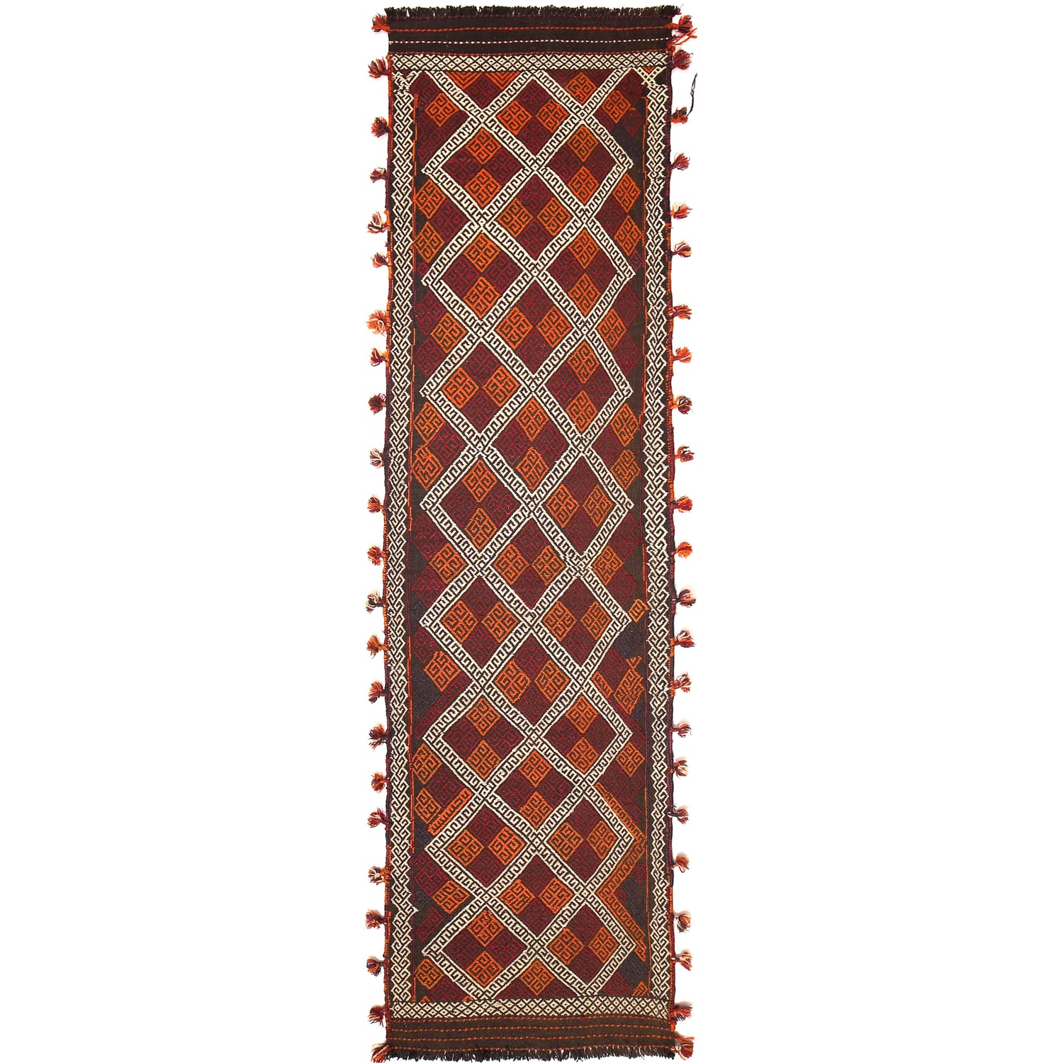Hand Knotted Suzuni Kelim Runner 2' 4" x 8' 9" ft / 71 x 266 cm - No. W17145
