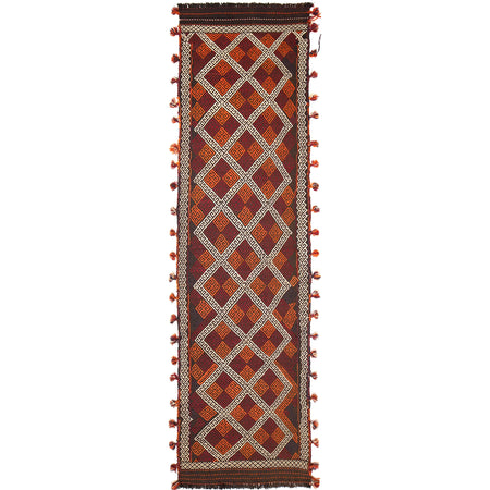 Hand Knotted Suzuni Kelim Runner 2' 4" x 8' 9" ft / 71 x 266 cm - No. W17145