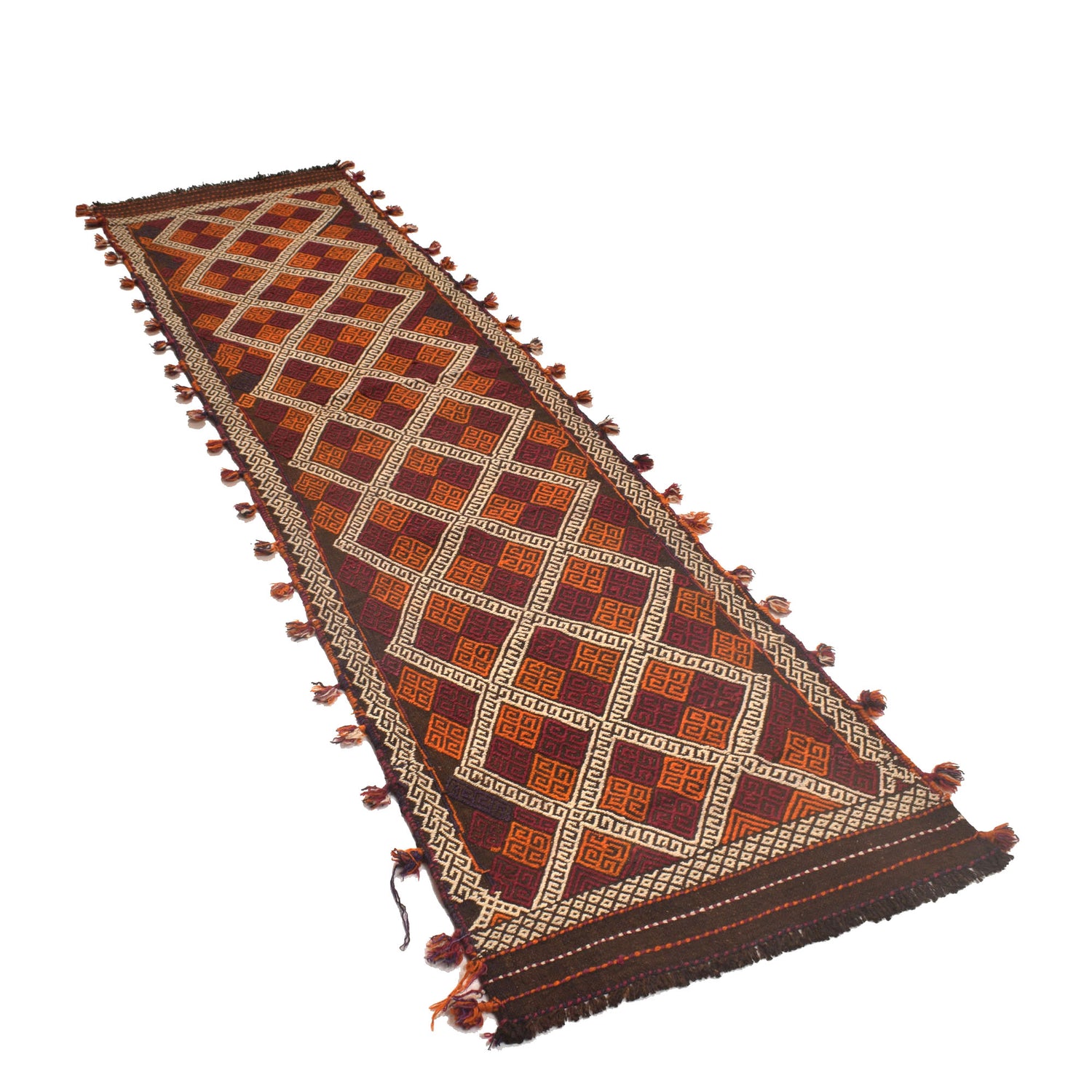 Hand Knotted Suzuni Kelim Runner 2' 4" x 8' 9" ft / 71 x 266 cm - No. W17145