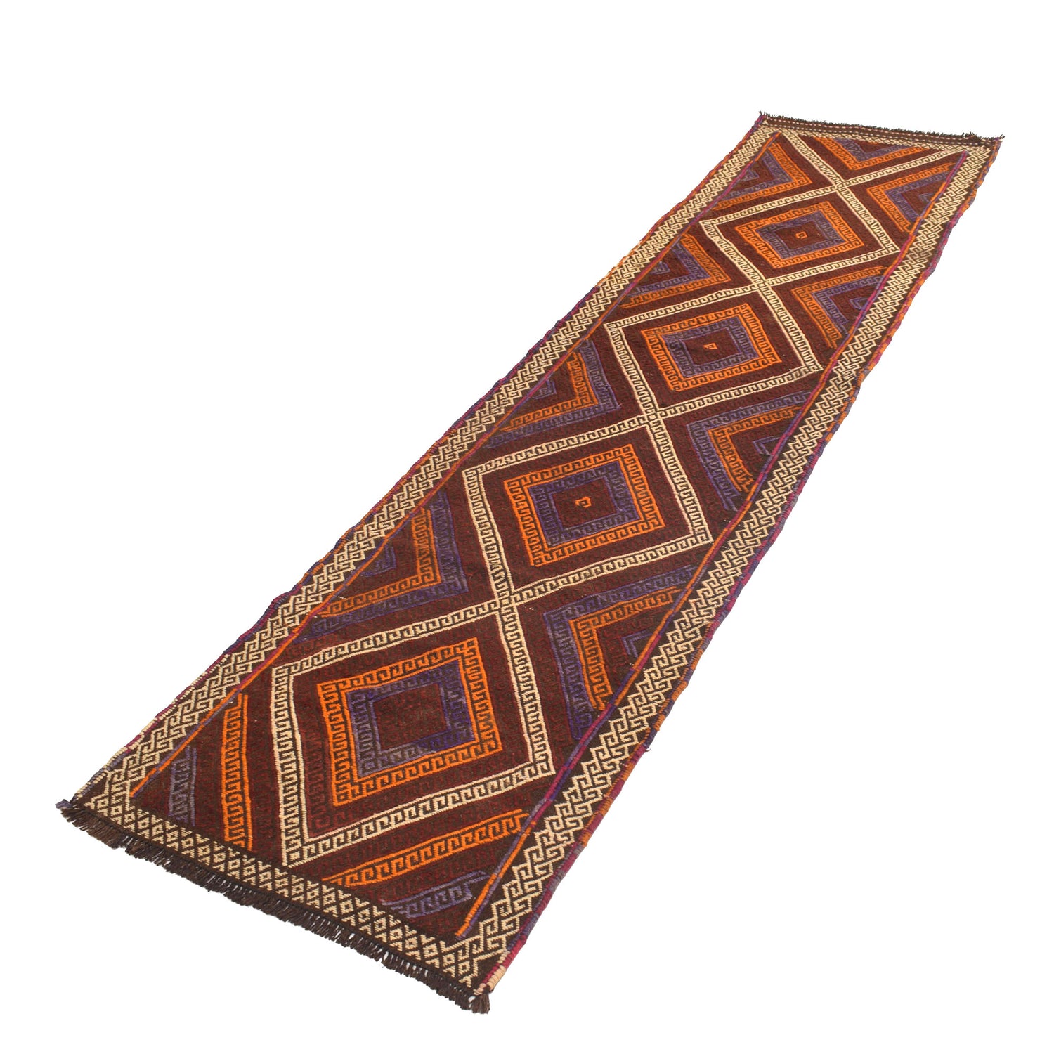 Handmade Suzani Kilim Runner 2' 4" x 9' 3" ft / 72 x 281 cm - No. W17151